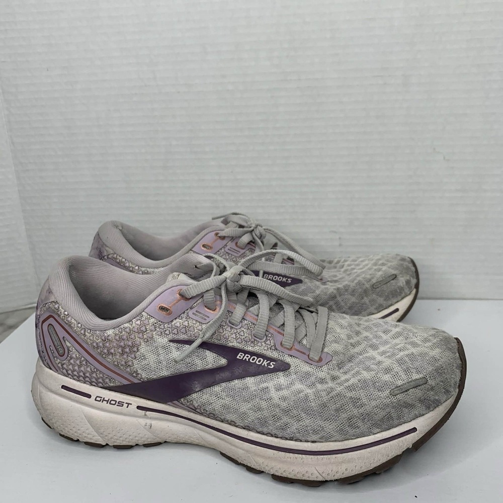 Brooks Ghost 14 Running Shoes, Purple/Grey, Women's 8.5